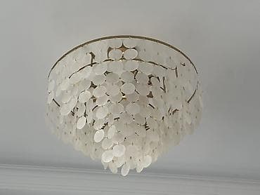 потолочный люстра: Потолочная люстра с каскадом из круглых подвесок - Тип: потолочная — 1