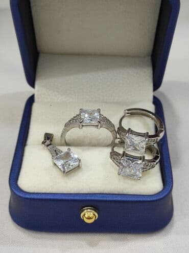 купить свадебное платье недорого: Набор украшений, Проба 925, Женские, Новый — 6