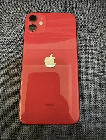 IPhone 11, Б/у, 64 ГБ, Красный, Защитное стекло, Чехол, 71 %