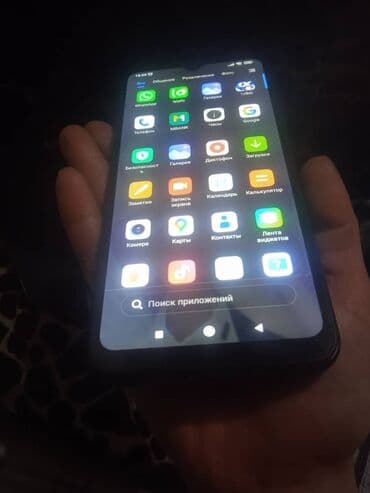 мобильные телефоны кнопочный: Redmi, Redmi 9A, Б/у, цвет - Черный, 2 SIM — 1