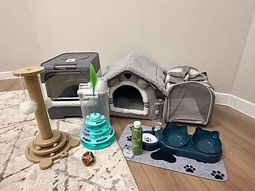 Животные: Набор для кошки/котенка — полный комплект аксессуаров в едином стиле — 1