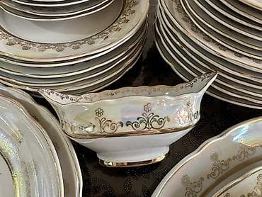 сервиз на 12 персон: Богато и изысканно! Перламутр с позолотой! 😍 Новый столовый сервиз на — 8
