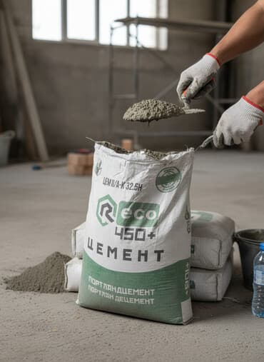мешок для цемента: Портланд цемент, M-450, цвет - Серый — 1