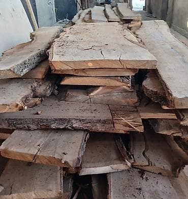 слэб: Доски, Необрезные, Дуб, Декоративная — 1