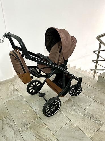 топос мамалак: Коляска, цвет - Коричневый, Б/у — 3
