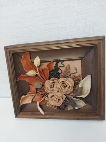 красивые картины: Новая Польская картина из нат. кожи в деревяной рамке покупала за — 3