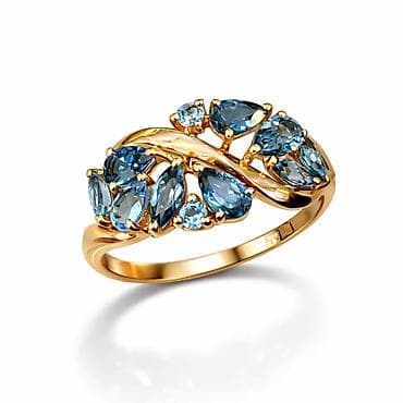 топаз: Кольцо из красного золота 585 с топаз Артикул: 31590 Бренд: ADAMANT — 2