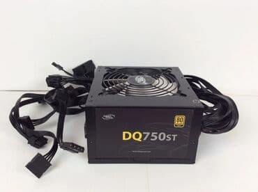 блоки питания для ноутбуков специализированные блоки питания: Блок питания, Б/у, DeepCool, 750 Вт, Gold, 750 Вт — 1