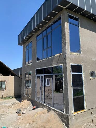 занавески на пластиковые окна: Окна двери витражи на заказ Бишкек Перегородка алюминевая на заказ — 2