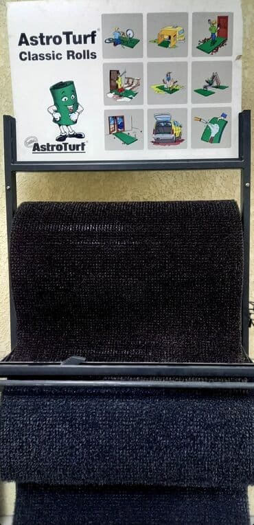 бу искусственный газон: Придверный коврик Новый, Наружный, 90 см * 1 пог. м, цвет - Зеленый, Коричневый, Серый — 2