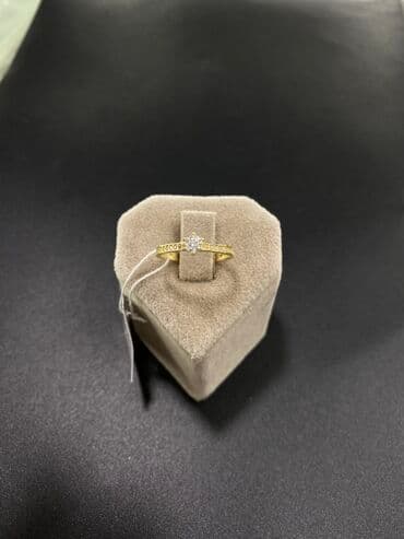 свадебные платья для покрытых: Кольцо, Помолвочное, Проба 585, Женские, Циркон, Новый — 3