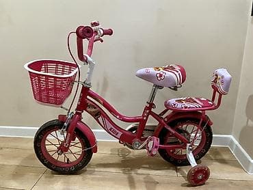 Детский велосипед, 4-колесный, 4 - 6 лет, Для девочки, Б/у