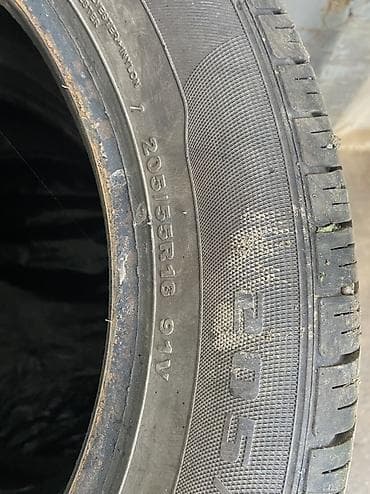 ki k5: Шины 205 / 55 / R 16, Б/у, Комплект, Kapsen — 1