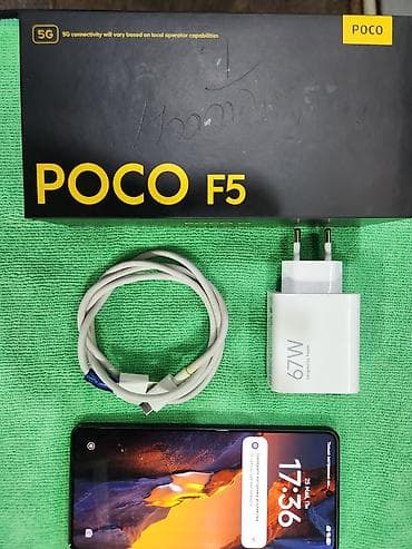 поко f5: Poco F5, Б/у, 256 ГБ, цвет - Черный, 2 SIM — 1