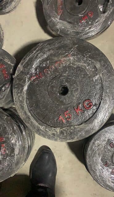 обрезиненные блины для гантелей: Блины для штанги / грифа 1 кг Ассортимент большой — 1