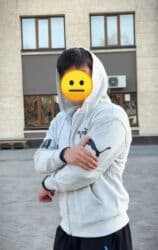 плащ дождовик: Мужская толстовка, 2XL, Puma, Б/у, цвет - Серый, Самовывоз — 15