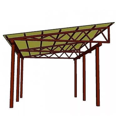 готовые навесы из поликарбоната: Навес, Арочный, Металл, Поликарбонат, Установка — 1