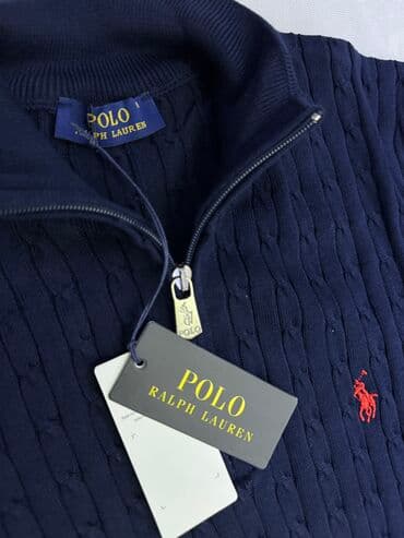 полузамок: Мужская толстовка, S, M, L, Polo Ralph Lauren, Новый, цвет - Синий, Самовывоз — 1