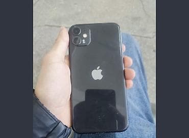 IPhone 11, Б/у, 64 ГБ, Черный, Зарядное устройство, Защитное стекло, Чехол, 92 %