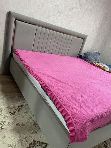 кухонный набор: Спальный гарнитур, Б/у, Двуспальная кровать, Турция, Самовывоз, цвет - Серый — 1