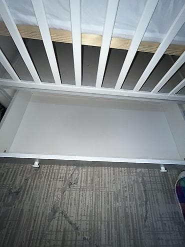 детский пододеяльник на выписку: Детская кроватка с выдвижным ящиком - Материал: массив/МДФ, окраска в — 3