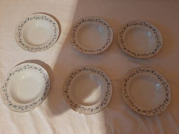 старые посуды: Продаю набор винтажных больших суповых тарелок Thun, Чехословакия — 3