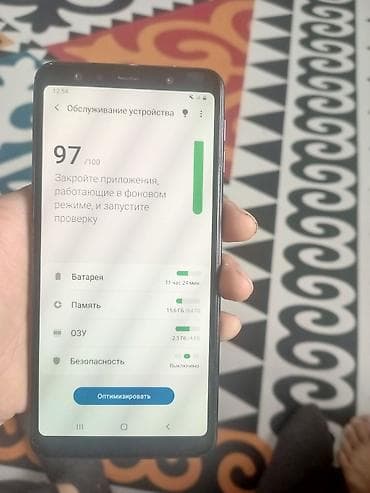 Samsung Galaxy A7 2018, Б/у, 64 ГБ, цвет - Черный