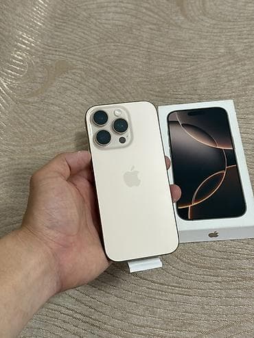 обмен на электро: IPhone 16 Pro, Б/у, 128 ГБ, Desert Titanium, Коробка, 91 % — 1