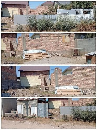 участки в оше: Недостроенный дом на участке 4 сотки, ж/м Оскон-Ордо, 10-я улица — 2