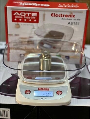 батарейки для весов: Весы кухонные с чашей aote a6151 с кухонными весами aote a6151 вам — 1