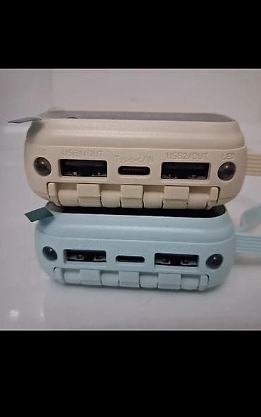 Уюлдук телефондор жана аксессуарлар: Универсальный пауэрбанк 20W с встроенными кабелями Продаются срочно по — 7