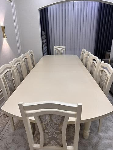 Стол и стул для зала, цвет - Бежевый