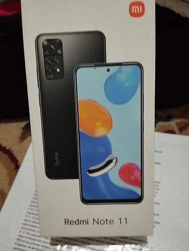 apple 4: Redmi, Redmi Note 11, Б/у, 128 ГБ, цвет - Синий, 2 SIM — 1