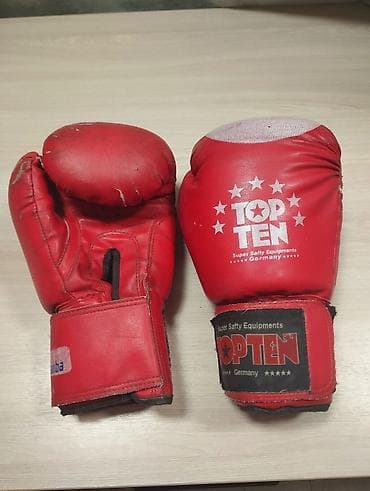Спорт жана хобби: Боксерские перчатки TOP TEN (Germany), красные. 10oz - Серия: Super — 2