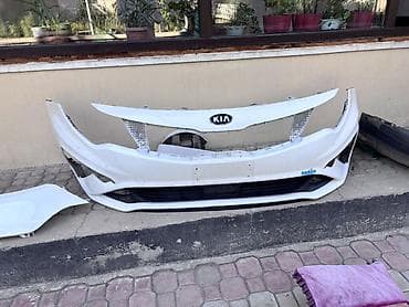 k5 к5: Передний бампер для Kia k5(оригинальная деталь с эмблемой KIA), белый — 1
