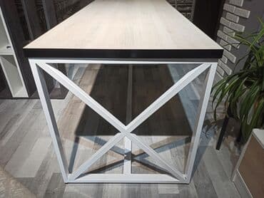 стол со стеклянной поверхностью: Продаю новый стол длина 1м 66 см ширина 66 см высота 75 см (стоят — 5