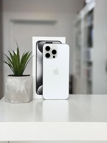 IPhone 15 Pro Max, White Titanium, Коробка at lalafo.kg IPhone 15 Pro Max, White Titanium, Коробка