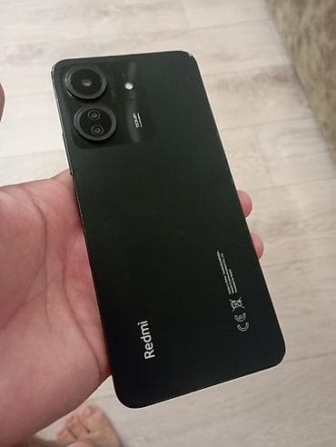 Техника и электроника: Redmi, Redmi 13C, Б/у, 128 ГБ, цвет - Черный, 2 SIM — 1
