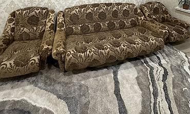 third edition solutions: Комплект мягкой мебели, Б/у, Самовывоз, цвет - Коричневый — 1