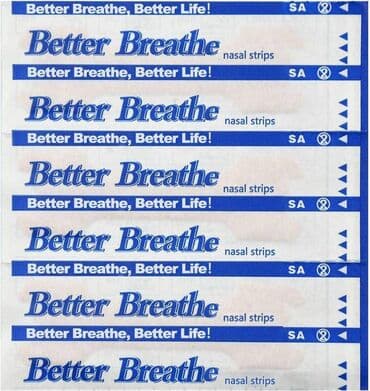 пластырь: Пластырь от зрапа. Назальные полоски Better Breath против храпа (66 мм — 5
