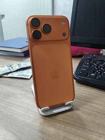 iphone 16 max: IPhone 17 Pro Max, Б/у, 256 ГБ, Оранжевый, Чехол, 100 % — 2