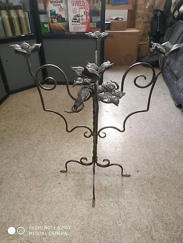 Шамдалдар: Кованый подсвечник, ручная работа. Высота 52 см. Ширина 42 см — 7