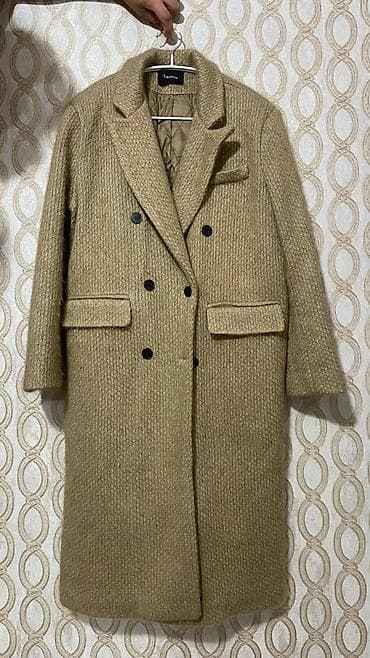 Пальто, Классика, Осень-весна, Букле, Длинная модель, Двубортная модель, Стандарт