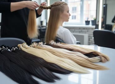 оборудование для парикмахер: Продаю 100% натуральные волосы, разные длина и цвет, в городе — 1