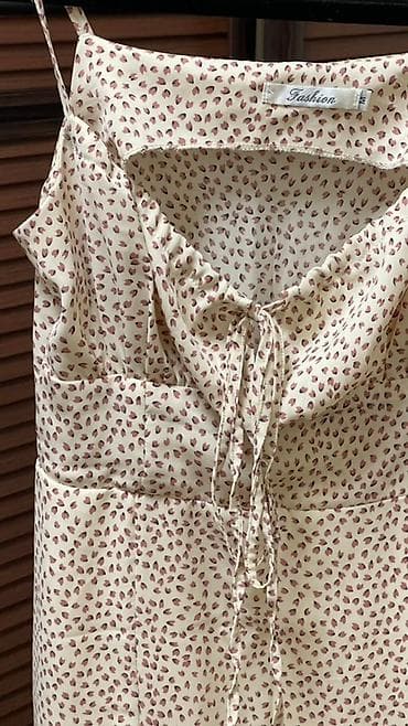 lost cherry: Повседневное платье, Китай, Лето, Длинная модель, Атлас, Платье-комбинация, S, M — 3