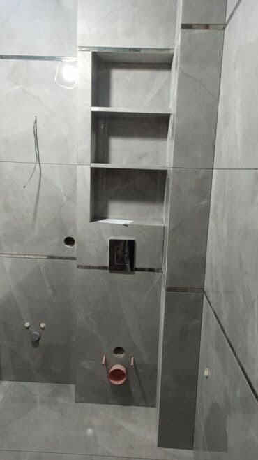 терезе орнотуу: Укладка крупноформатного керамогранита/керамогранитных плит - — 5