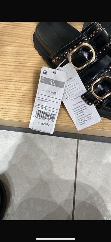 Босоножки, сандалии, шлепанцы: Босоножки, 38, Reserved, Новый, цвет - Черный, Самовывоз — 4
