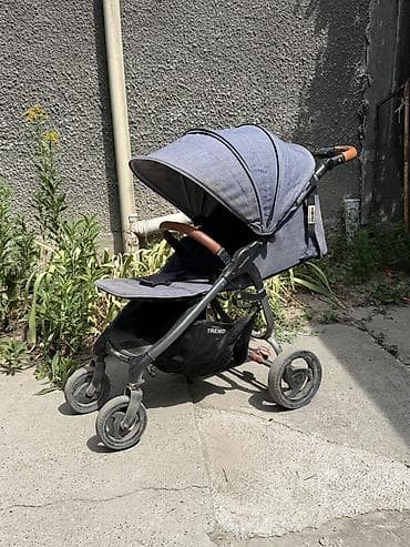 коляски zippy 3 в 1: Коляска, цвет - Голубой, Б/у — 4