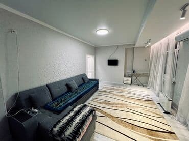 бишкек квартира сутки: 2 комнаты, Душевая кабина, Постельное белье, Кондиционер — 1