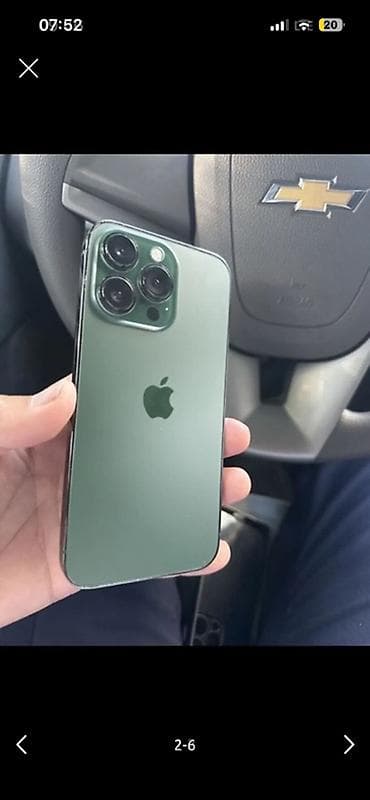 объектив канон: IPhone 13 Pro, цвет Alpine Green (зелёный). Телефон в идеале, 83% — 1